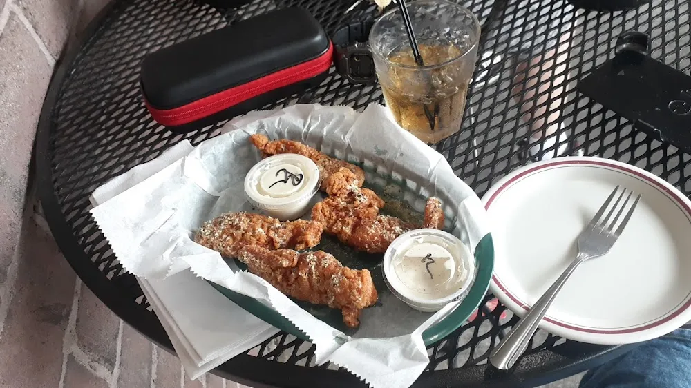 Garlic Parmesan Tenders with Ranch and Bleu Cheese